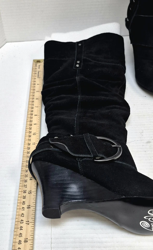 NEW Naughty Monkey Jolt Black Leather Boots Women's Size 7 NIB Original Tags - Image 4 of 4