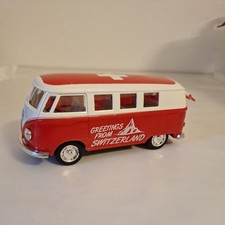 Miniatuur Volkswagen Bus Swiss Print