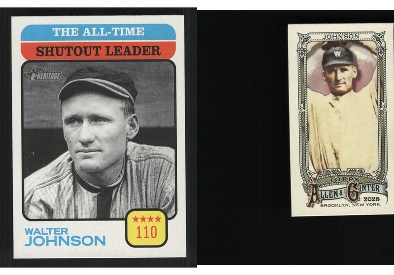Walter Johnson Baseball Card 2 Card LOT