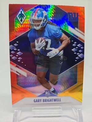 2021 Panini Phoenix Gary Brightwell RC Fire Burst Prizm #188 New York Giants