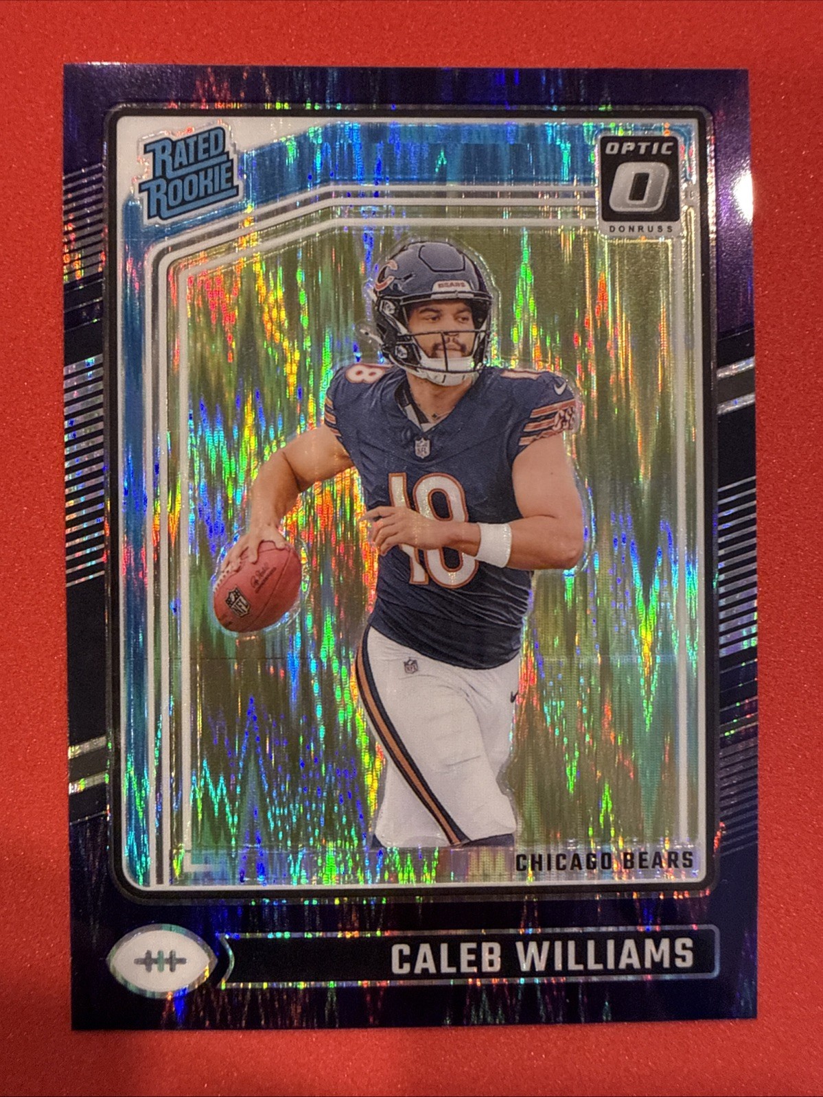 2024 Panini Donruss Optic Rated Rookie Caleb Williams #201 Purple Shock Bears RC