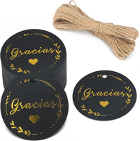 5X5Cm GeschenkanhäNger Gracious Etiketten AnhäNger Tags 100Stk Mit 20M Jute Schn