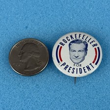 Vtg 1960s Rockefeller For President Emress Specialty Co Button Pinback #57645