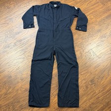 Bulwark Coveralls Mens 42 R Blue FR Flame Resistant Work Wear Long Sleeve
