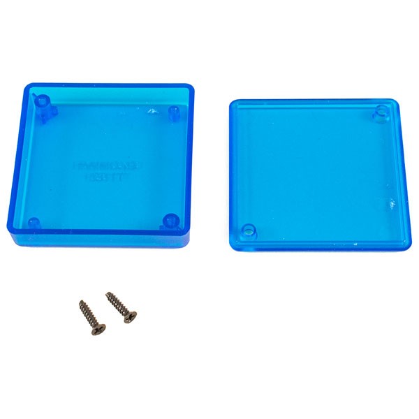 Hammond Miniature Plastic Enclosure 60 x 60 x 15 Trans. Blue