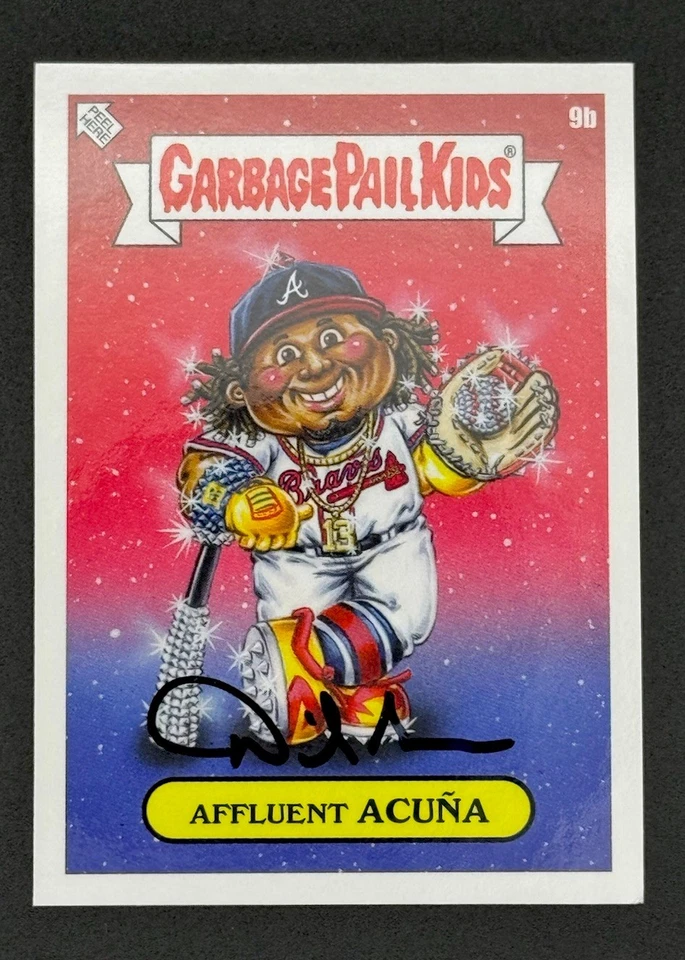 Affluent Ronald Acuna Jr Topps Garbage Pail Kids x MLB Artist D. Gross Auto - Image 3 of 3