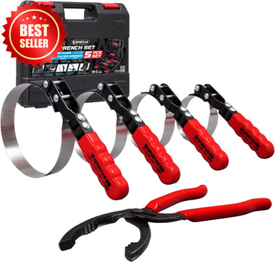 5 PC Swivel Oil Filter Wrench 2-3/4'' - 5-1/4'' Adjustable Auto Mechanic US