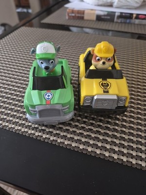 Paw Patrol Lot Of 2 Rescue Racers Cars Rubble Rocky