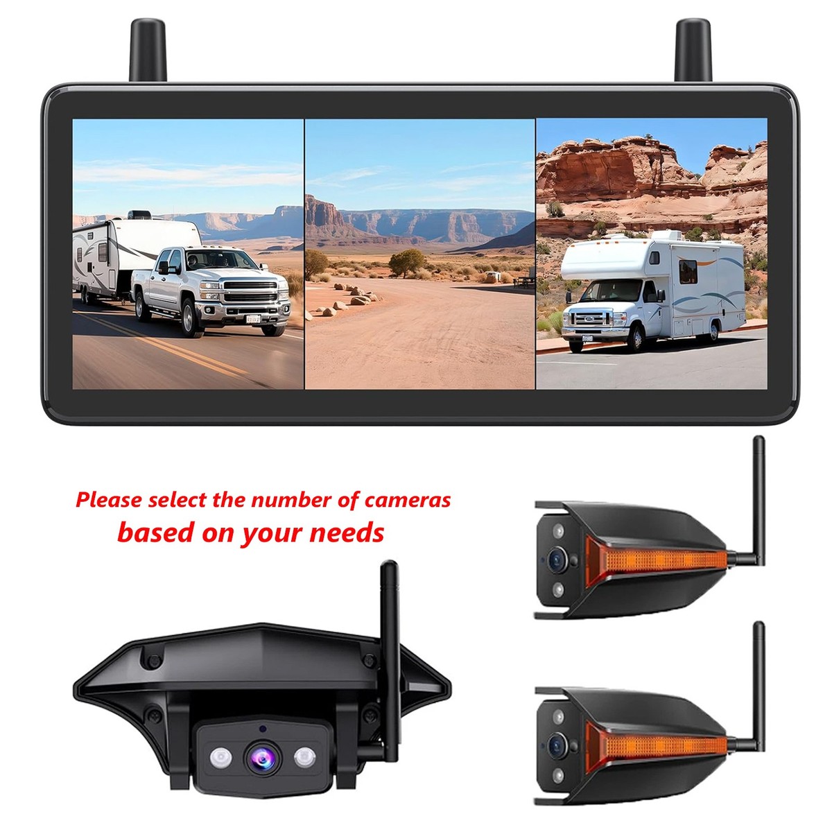 AUTO-VOX Wireless RV Camera System For Driving & Reversing HD 7.2