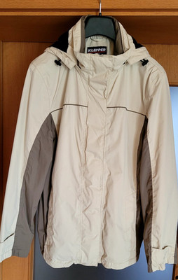 Walbusch -Klepper Outdoorjacke, Gr.42, beige , wasserdicht, abnehmbare Kapuze