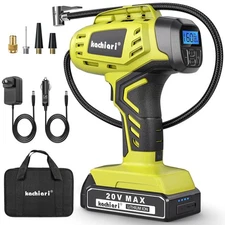 Tire Inflator Portable Air Compressor, 160PSI 20V Cordless Car Tire Pump, Rec...