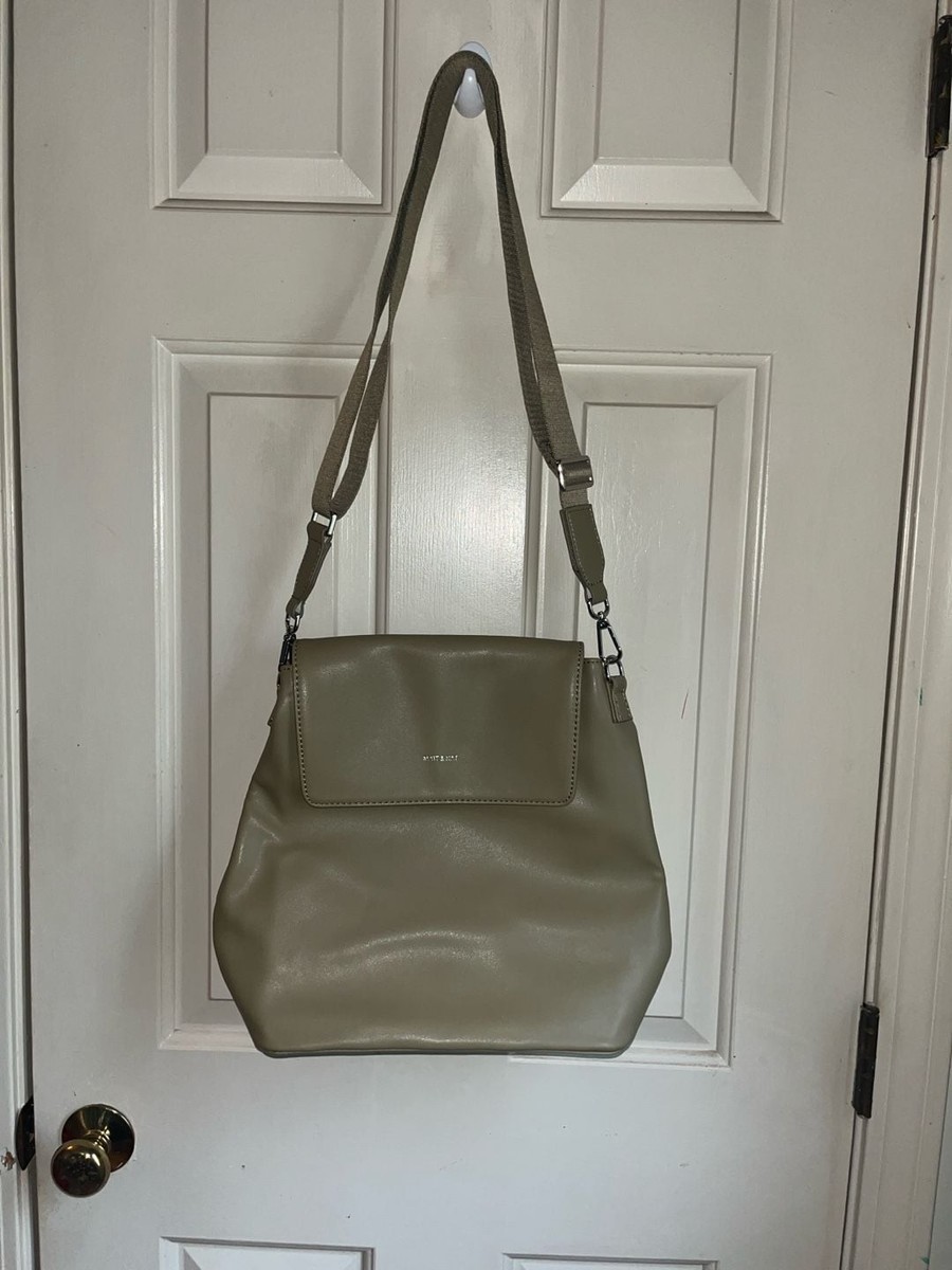 Matt & Nat Brave Medium Vegan Leather Convertible Backpack Crossbody Bag FW23-Sol-Brave-Black-1.jpg?v=  main image 2