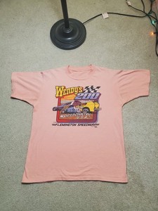RARE Vintage Flemington Fair Speedway Wendy"s 200 Single Stitch T-Shirt VROOM! 6