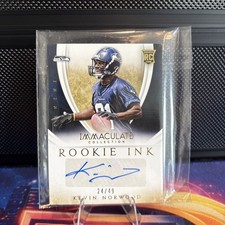 KEVIN NORWOOD 2014 PANINI IMMACULATE COLLECTION ROOKIE AUTOGRAPH AUTO CARD#24/49