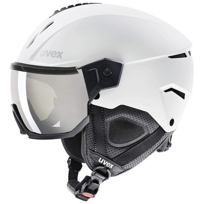 Uvex Instinct Visor Skihelm, Weiß/Schwarz matt, Größe M (56 58 cm)
