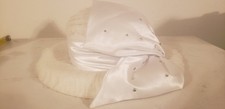 mr hi's classic hat Ivory White With Accents. Church, Wedding, Horse Race,