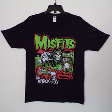 Misfits The Attack T-Shirt New Black Unisex Punk Band Graphic Tee S-5XL