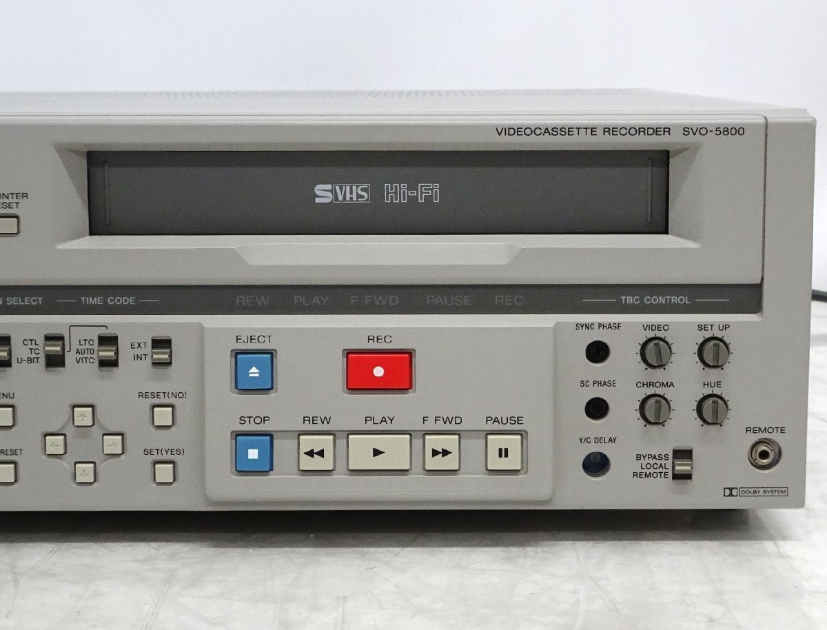 ★【中古/動作品 】★SONY SVO-5800 /S-VHS/再生確認済み】 Sony SVO-5800 S-VHS Video Editing Deck Videocassette