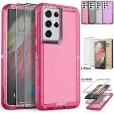For Samsung Galaxy S21 Ultra Case Transparent Clear Cover / Screen Protector