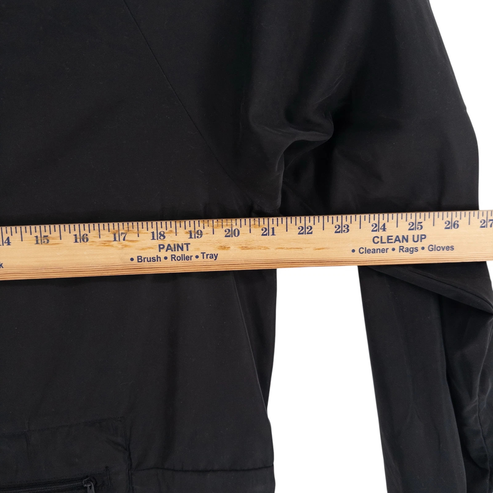 Bearded Goat Men's Med Full Zip Packable Windbreaker Black Outdoor Hiking Jacket - product detail image 6
