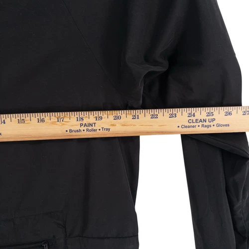 Bearded Goat Men's Med Full Zip Packable Windbreaker Black Outdoor Hiking Jacket image 6