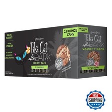 Tiki Cat After Dark Wet Cat Food 12x2.8oz Variety Pack High Protein Adult