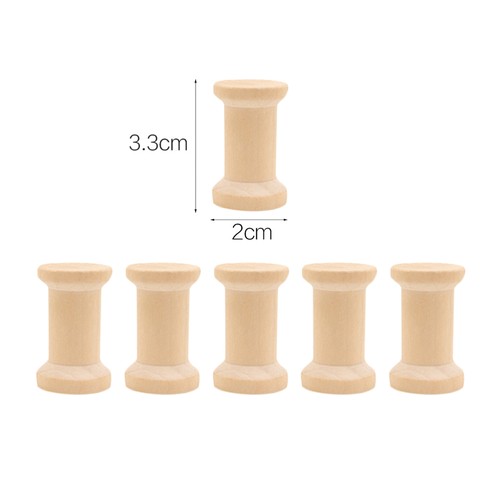 10pcs Wood Spools Weaving Bobbins Empty Thread Spools (Original Color) - Picture 4 of 11