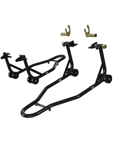 900Lbs Capacity Heavy Duty Motorcycle Stand Lift Front & Rear Combo Stands Set