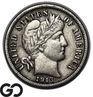 1913 Barber Dime, Choice VF+