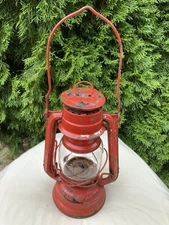 Vintage Winged Wheel Kerosene Oil Lantern No. 400, Red, Japan