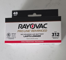 Rayovac Pro Line Advanced Size 312 Zinc-Air Hearing Aid Batteries 48 Pack