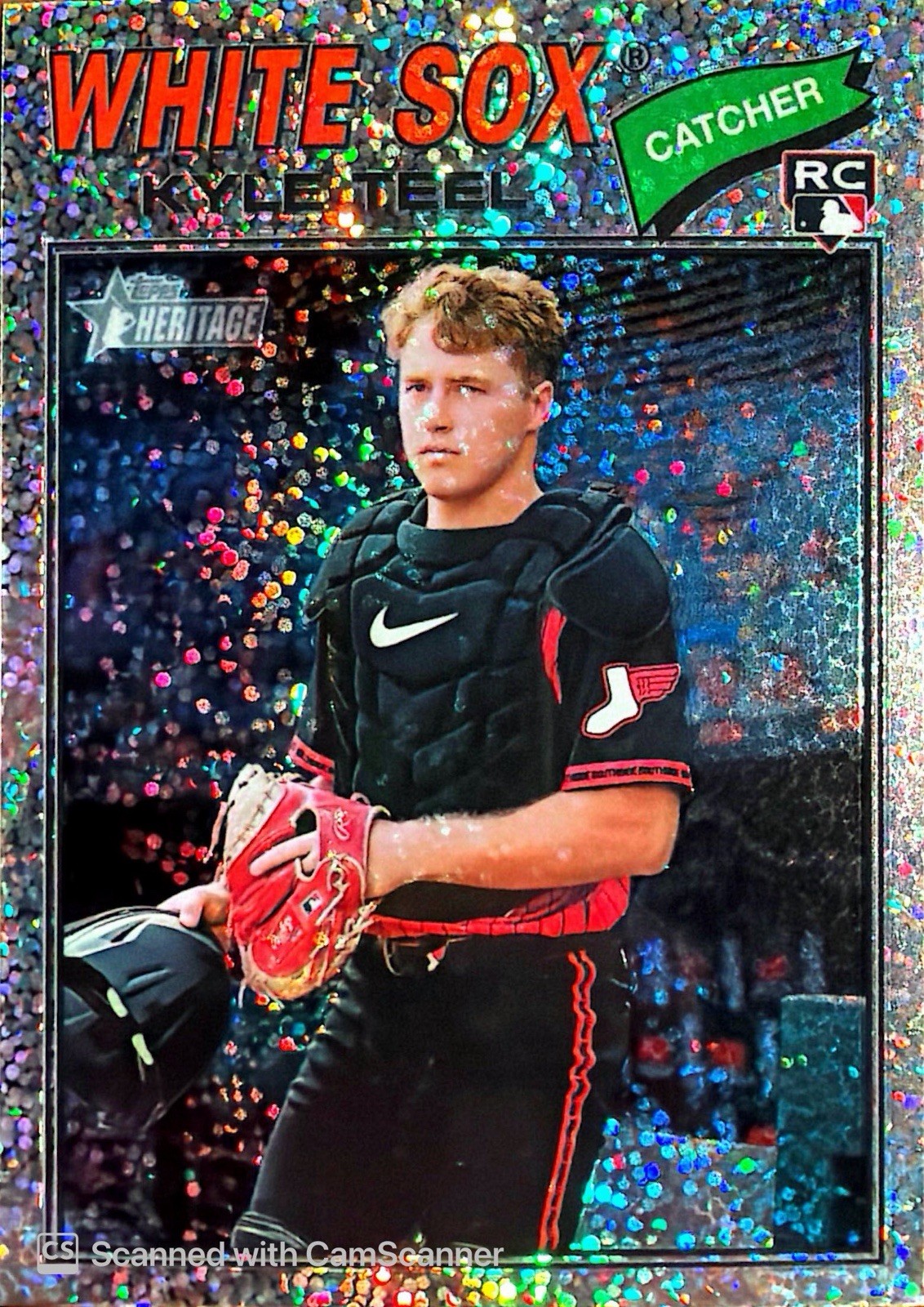 2026 Topps Heritage - Kyle Teel #182 Chrome Silver Sparkle Refractor (RC)