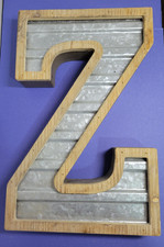 Hobby Lobby 14 Galvanized Corrugated Metal Wood Letter Z Farmhouse Decor