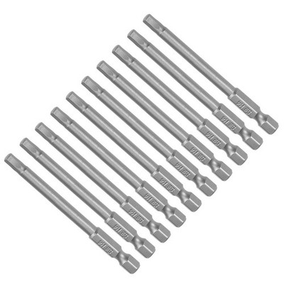 Hex Head Wrench Bit H4 Hex Head 1/4'' Shank 75mm L Steel Screwdriver Bit 10Pcs