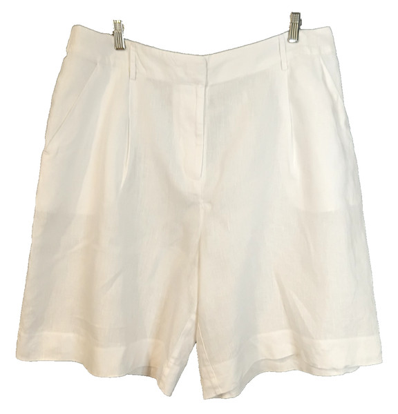 Sussan Size 18 Cool White Linen Tailored Summer Shorts