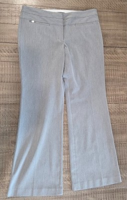 Womens Express Editor Grey Pinstripe Dress Pants Size 10