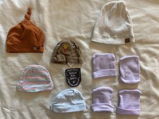 0-18M Baby Hats Lot of 9 Set Winter Caps Warm Soft Cotton Pack 3M 6M 12M