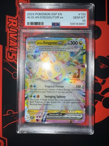 Pokemon TCG Alolan Exeggutor EX 133/191 Sv08: Surging Sparks *GEM MINT PSA 10*