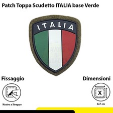 Patch Toppa PVC Scudetto ITALIA Tricolore Gomma Softair Uniforme Militaria Army