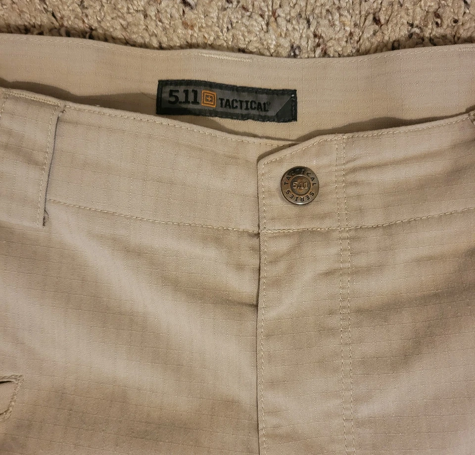Pantalones Cortos Tácticos 5.11 Para Hombres 35 Ripstop Carga Utilidad Exterior Senderismo Bolsillos 10" Foto 2 de 4