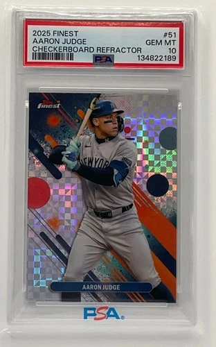 2025 Topps Finest Aaron Judge X-Fractor #51 New York Yankees PSA 10