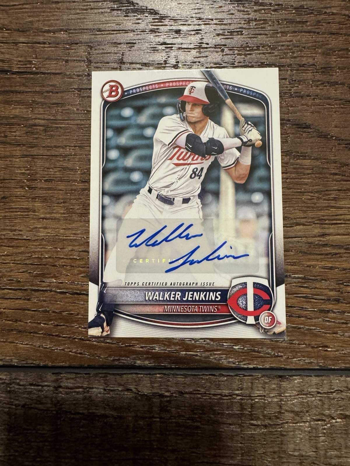 Walker Jenkins 2025 Bowman Prospect Auto #BPA-WJ RC Twins