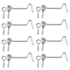 8 Pcs 2.5 inches Cabin Hook Eye Latch Gate Door Swivel Window Door Hook with ...