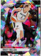 2024 Panini Prizm WNBA - Kristy Wallace #133 Ice Prizm Silver Indiana Fever Card
