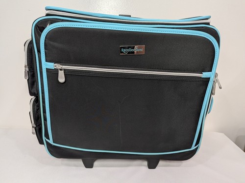 Recollections Scrapbook Hobby Craft Rolling Supply Cart Black Case Tote Bag
