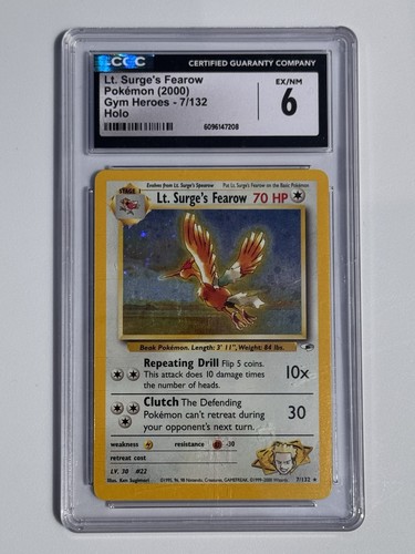 Lt. Surge's Fearow (Unlimited) graded CGC 6 for sale on eBay