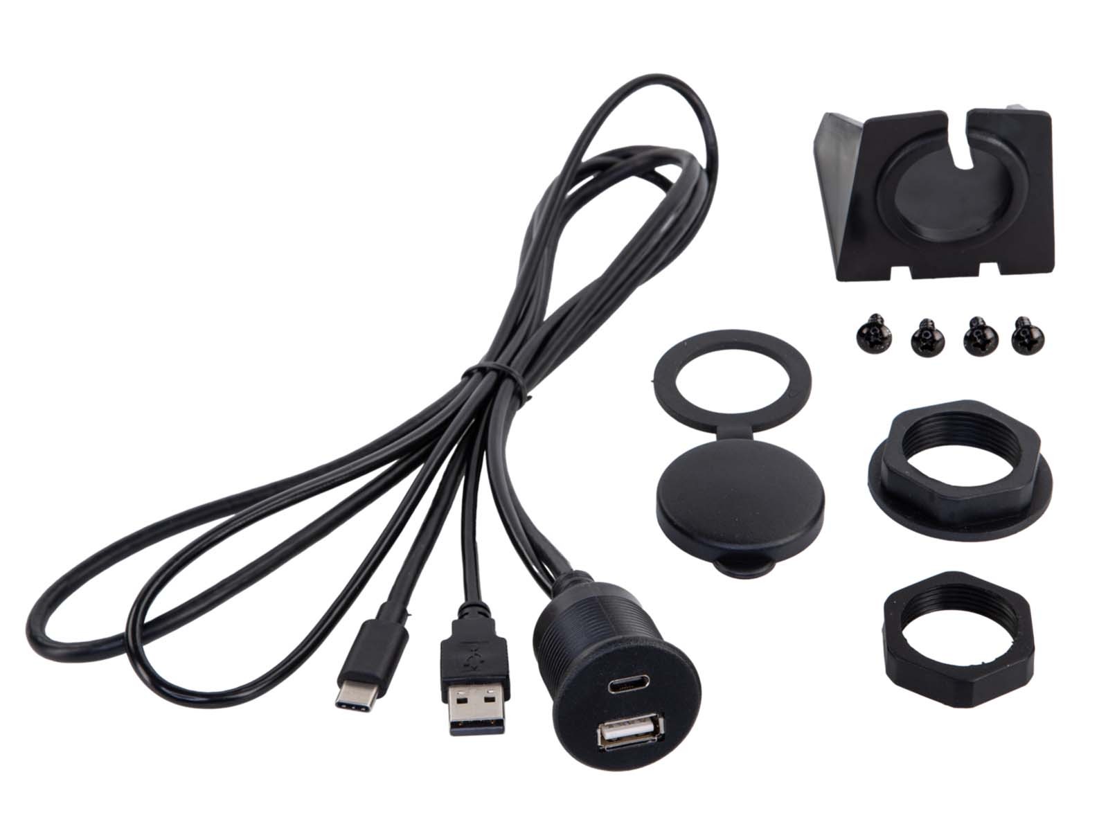 Boîtier USB de tableau de bord USB-A et USB-C pour charge rapide universelle