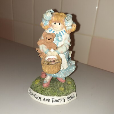 1996 Linda Grayson Resin Figurine Heather & Timothy Bear Figurine 4.6'' tall