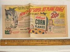 Kellogg's Cereal / Radio Premium "F-87 Super Jet Ring" Newspaper Ad Circa 1948 