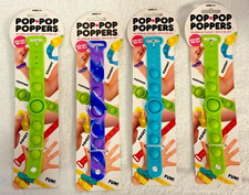 Pop Pop Poppers Bubble Fidget Bracelets Sensory Toy Lot of 4 ALL NEW